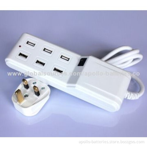 Six-port USB 7.1A APL-USB603 Charger for iPad, iPod, Mobile Phone, Laptop and Camera